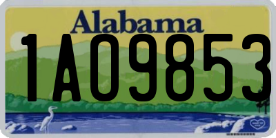AL license plate 1AO9853