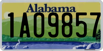 AL license plate 1AO9857