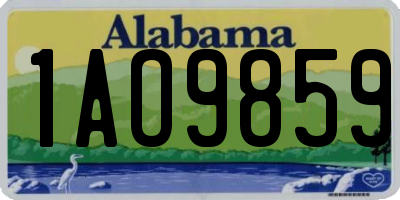 AL license plate 1AO9859