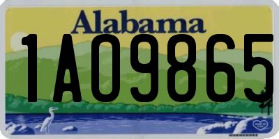AL license plate 1AO9865