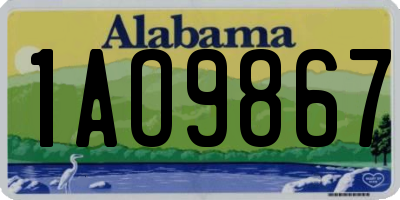 AL license plate 1AO9867