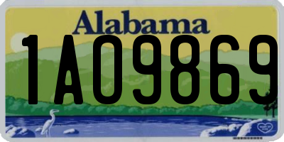 AL license plate 1AO9869