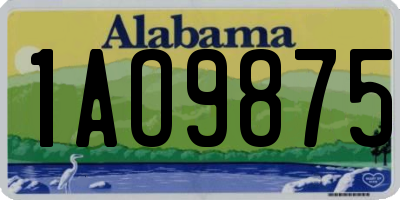 AL license plate 1AO9875