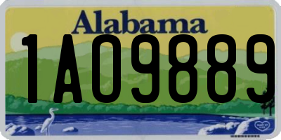 AL license plate 1AO9889