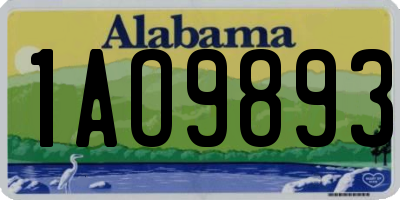 AL license plate 1AO9893