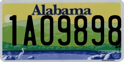 AL license plate 1AO9898