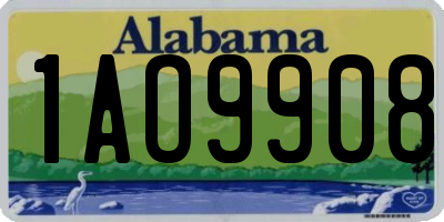AL license plate 1AO9908