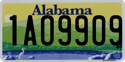 AL license plate 1AO9909