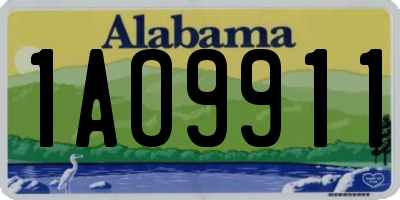 AL license plate 1AO9911