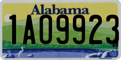 AL license plate 1AO9923