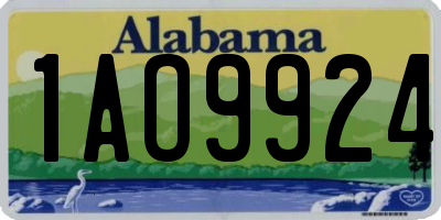 AL license plate 1AO9924