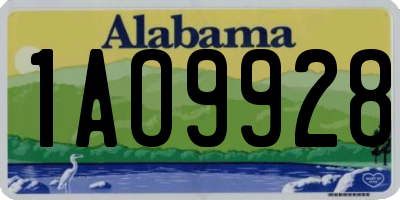 AL license plate 1AO9928