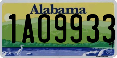 AL license plate 1AO9933