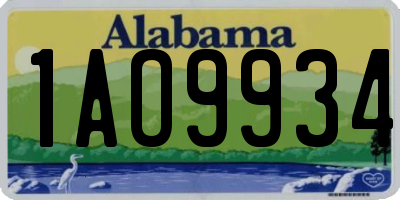 AL license plate 1AO9934