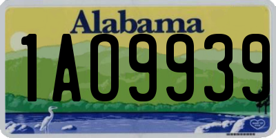 AL license plate 1AO9939