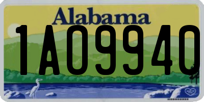 AL license plate 1AO9940