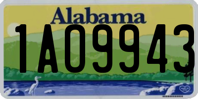 AL license plate 1AO9943
