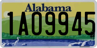 AL license plate 1AO9945