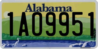 AL license plate 1AO9951
