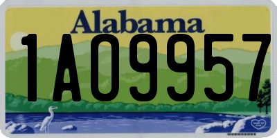 AL license plate 1AO9957