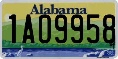 AL license plate 1AO9958