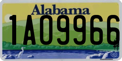 AL license plate 1AO9966