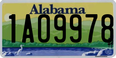 AL license plate 1AO9978