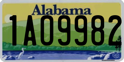 AL license plate 1AO9982