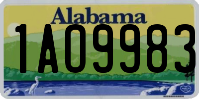 AL license plate 1AO9983