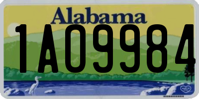 AL license plate 1AO9984
