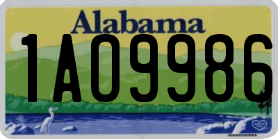 AL license plate 1AO9986