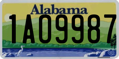 AL license plate 1AO9987