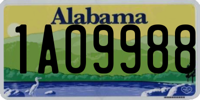 AL license plate 1AO9988