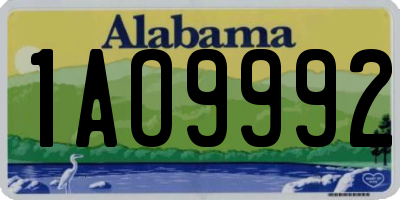 AL license plate 1AO9992