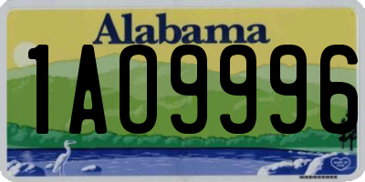 AL license plate 1AO9996