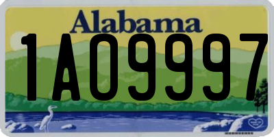 AL license plate 1AO9997