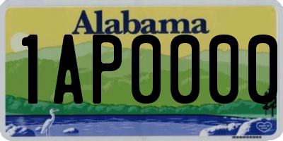 AL license plate 1AP0000
