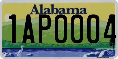 AL license plate 1AP0004