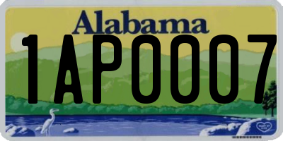 AL license plate 1AP0007
