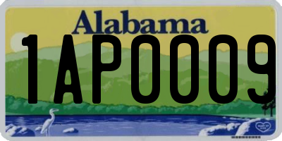 AL license plate 1AP0009