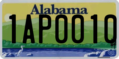 AL license plate 1AP0010