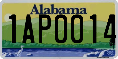 AL license plate 1AP0014