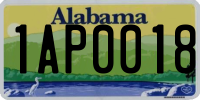 AL license plate 1AP0018