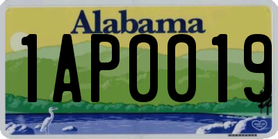 AL license plate 1AP0019