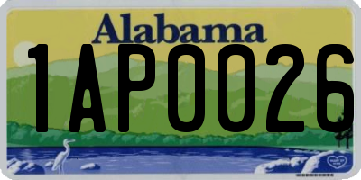 AL license plate 1AP0026