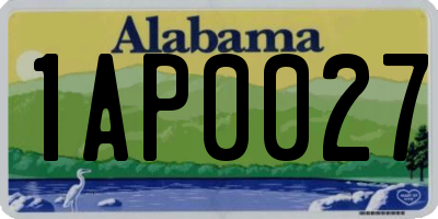 AL license plate 1AP0027