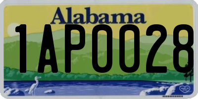 AL license plate 1AP0028