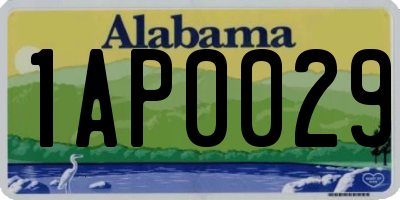 AL license plate 1AP0029