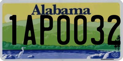 AL license plate 1AP0032