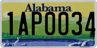 AL license plate 1AP0034